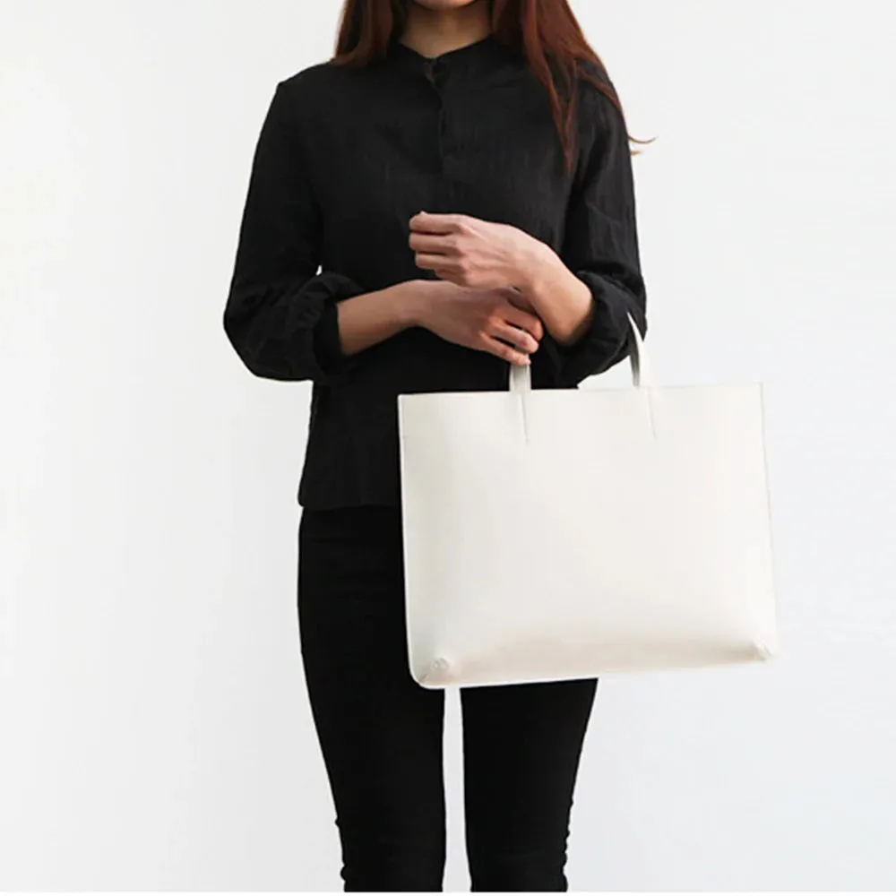 Custom Name Leather Laptop Bag Woman Fashion Luxury Notebook Computer Storage Bag Daily Business Office Briefcase Tote Bag