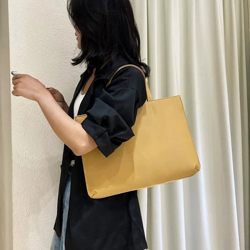 Custom Name Leather Laptop Bag Woman Fashion Luxury Notebook Computer Storage Bag Daily Business Office Briefcase Tote Bag
