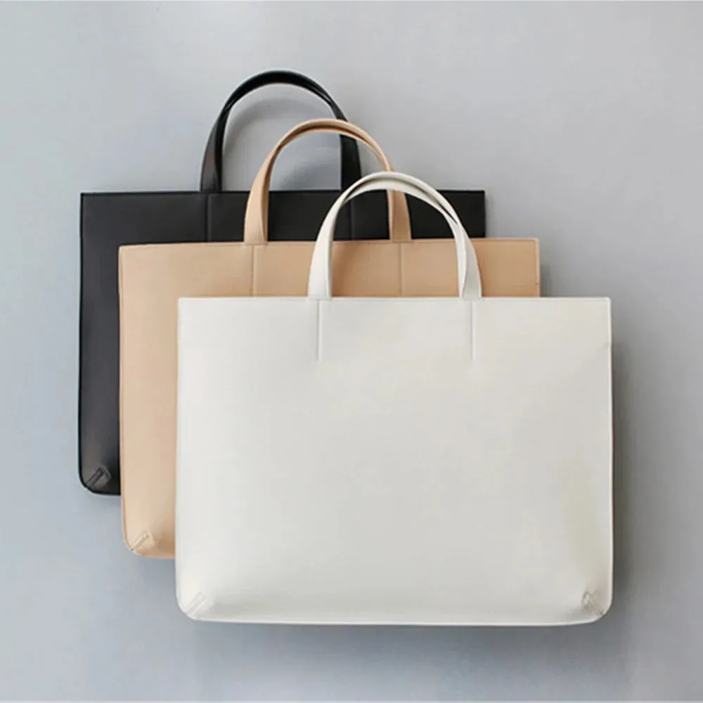 Custom Name Leather Laptop Bag Woman Fashion Luxury Notebook Computer Storage Bag Daily Business Office Briefcase Tote Bag