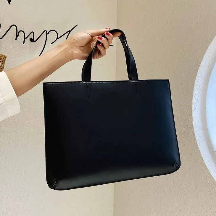 Custom Name Leather Laptop Bag Woman Fashion Luxury Notebook Computer Storage Bag Daily Business Office Briefcase Tote Bag