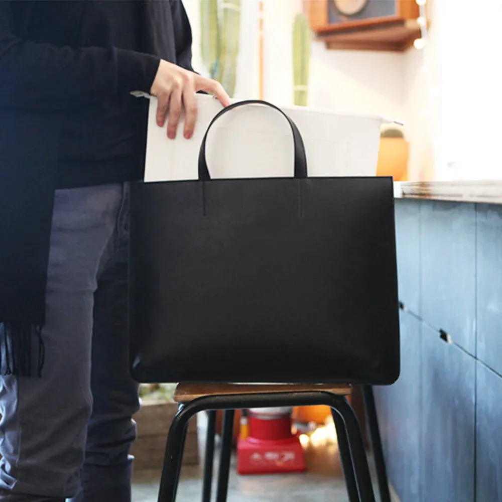 Custom Name Leather Laptop Bag Woman Fashion Luxury Notebook Computer Storage Bag Daily Business Office Briefcase Tote Bag