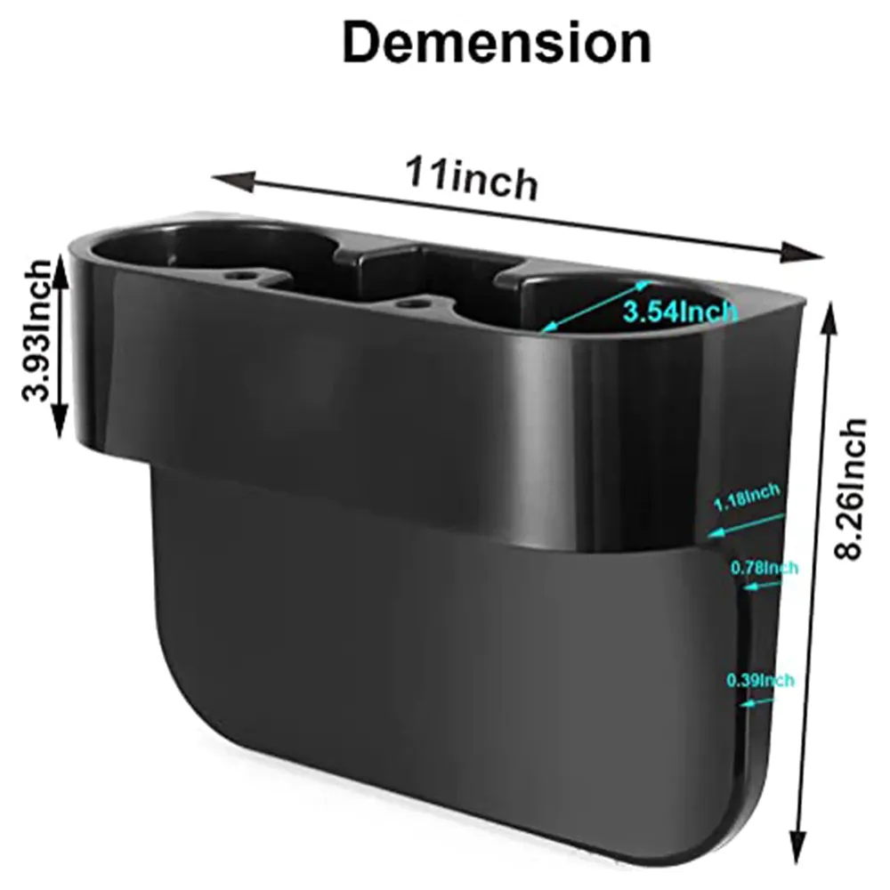 Custom Text Cup Holder Portable Multifunction, Fit with Cadillac, Cup Holder Expander for Car, Vehicle Seat Cup Cell Phone Drinks Holder Box Car Interior Organizer