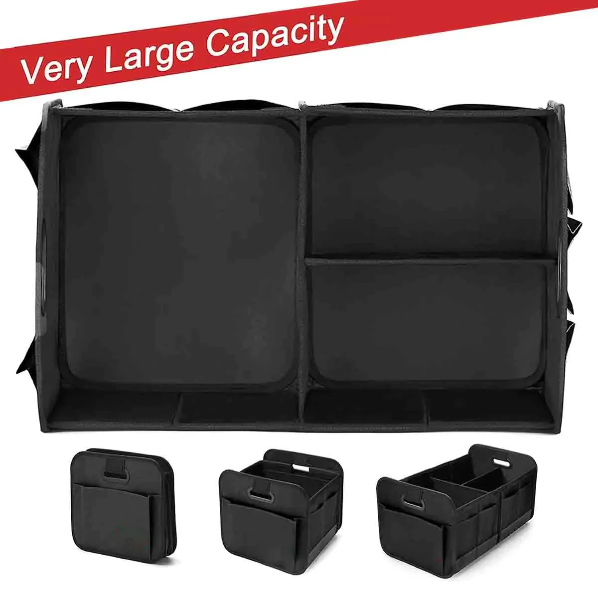Custom Text For Car Trunk Organizer Storage, Compatible with All Cars, Reinforced Handles, Collapsible Multi, Compartment Car Organizers, Foldable and Waterproof, 600D Oxford Polyester TS12995