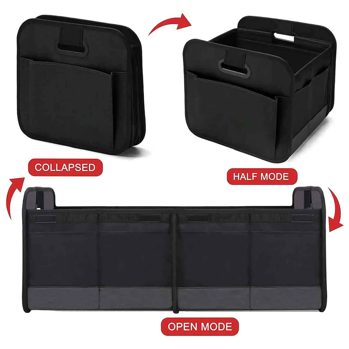Custom Text For Car Trunk Organizer Storage, Compatible with All Cars, Reinforced Handles, Collapsible Multi, Compartment Car Organizers, Foldable and Waterproof, 600D Oxford Polyester TS12995