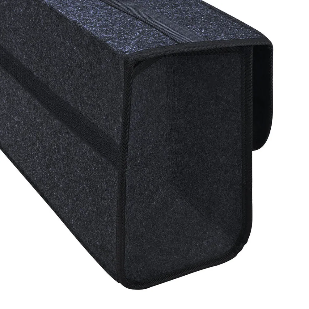Custom Text For Soft Felt Car Bag Organizer, Compatible with All Cars, Folding Car Storage Box Non Slip Fireproof Car Trunk Organizer HY12990