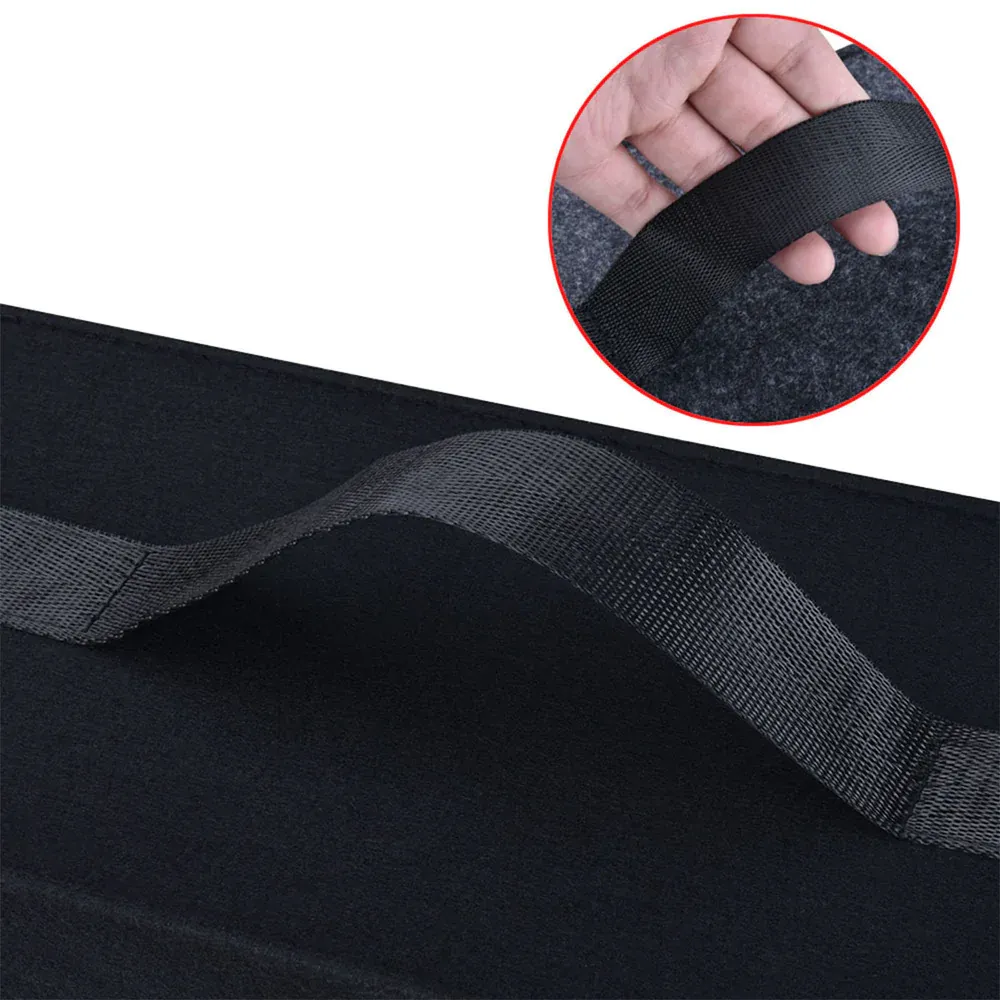 Custom Text For Soft Felt Car Bag Organizer, Compatible with All Cars, Folding Car Storage Box Non Slip Fireproof Car Trunk Organizer HY12990