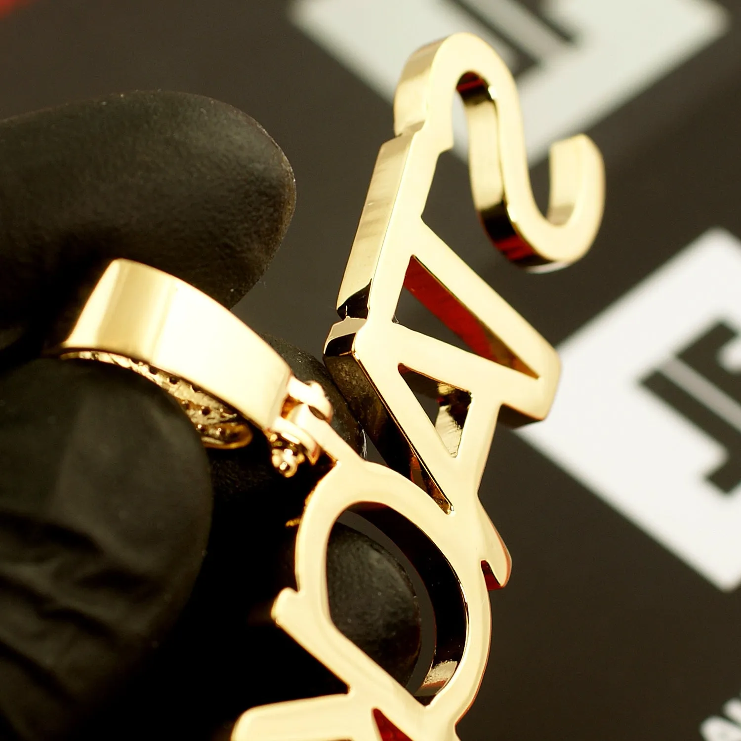 Custom VVS Iced Out Pave Letters Pendant