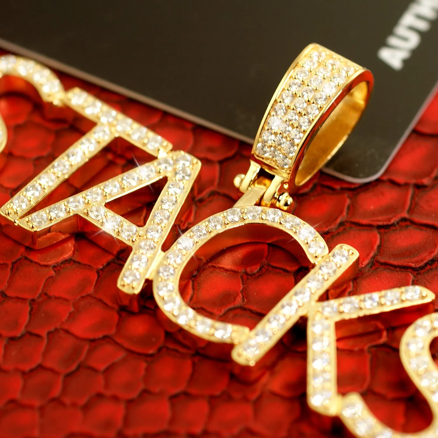 Custom VVS Iced Out Pave Letters Pendant
