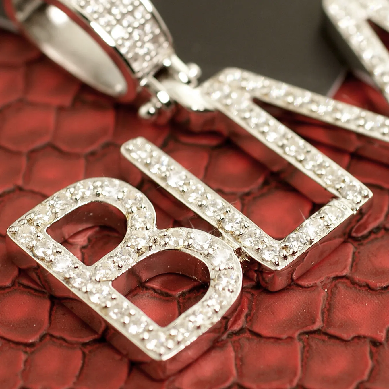Custom VVS Iced Out Pave Letters Pendant
