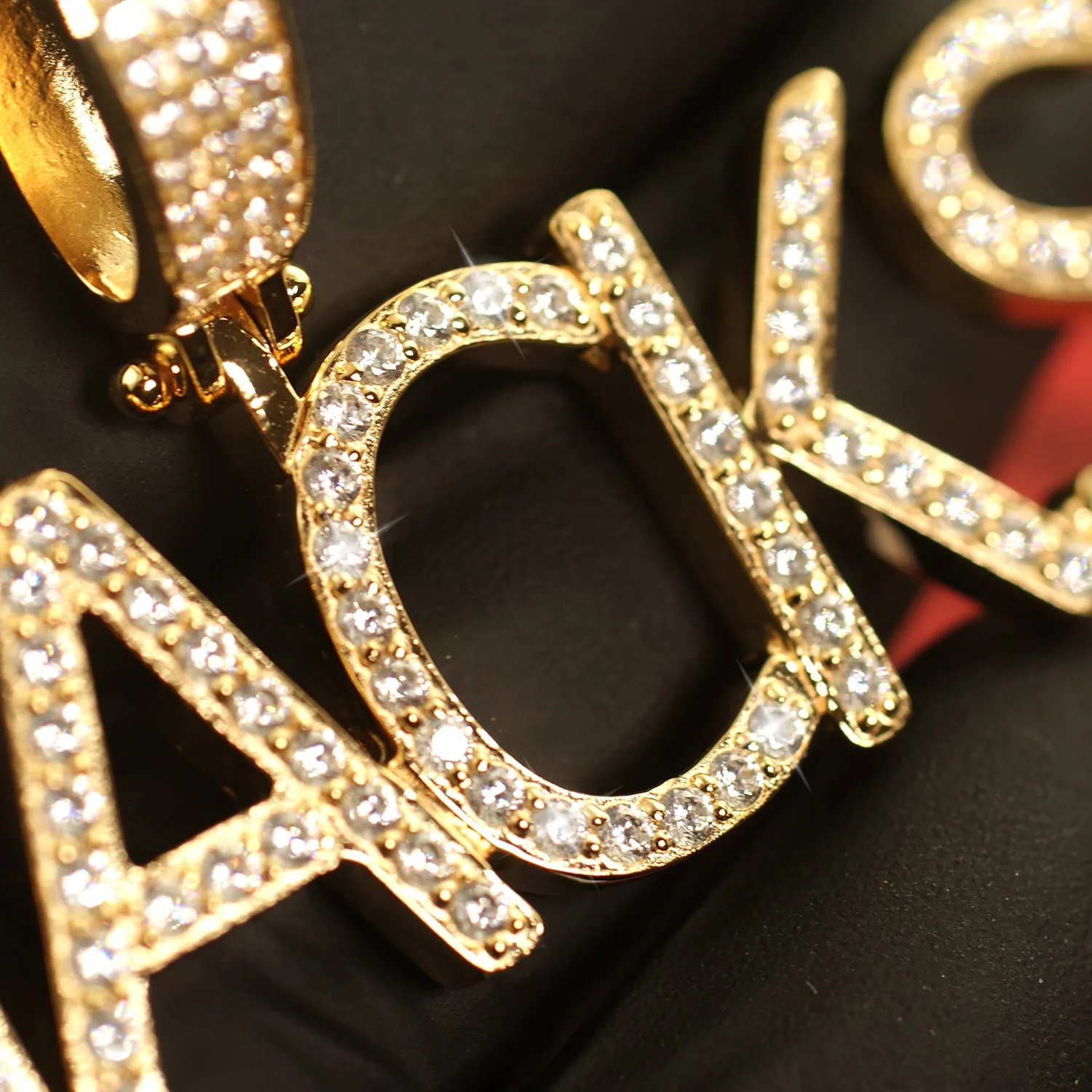 Custom VVS Iced Out Pave Letters Pendant