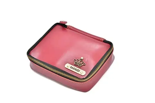 Customized Women's Croc Sling Bag   Mini Make up kit - Brown Wine
