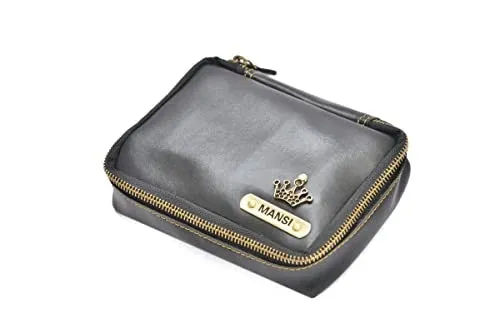 Customized Women's Croc Sling Bag   Mini Make up kit - Pink Black