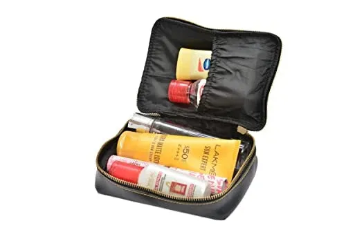Customized Women's Croc Sling Bag   Mini Make up kit - Pink Black