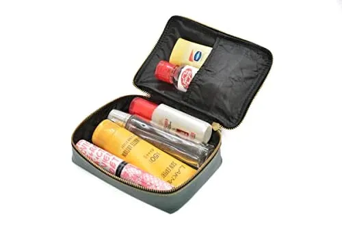 Customized Women's Croc Sling Bag   Mini Make up kit - Pink Olive Green