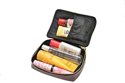 Customized Women's Croc Sling Bag   Mini Make up kit - White Brown