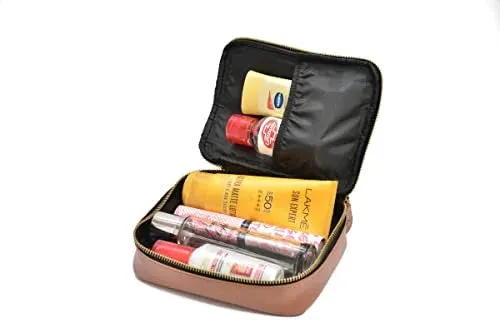 Customized Women's Croc Sling Bag   Mini Make up kit - White Tan