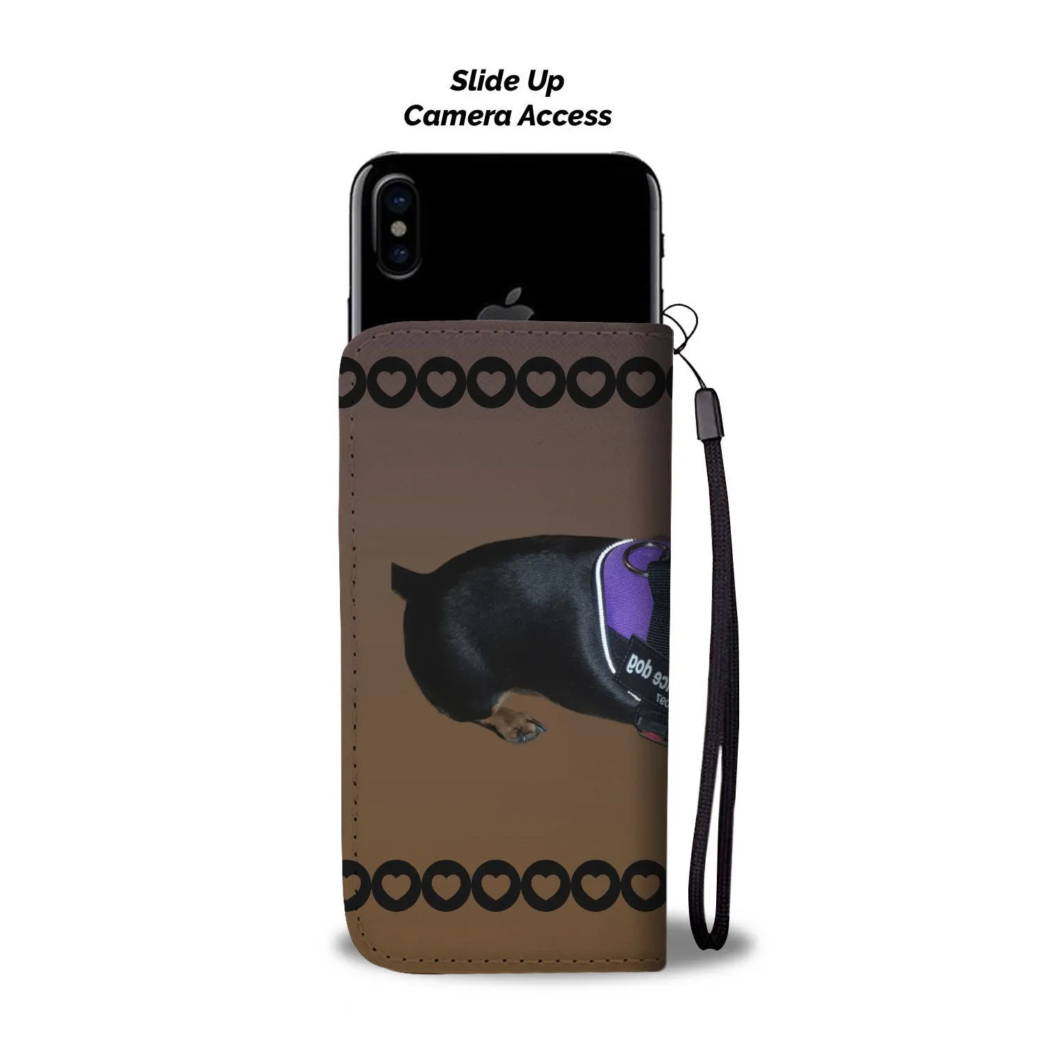 Dachshund Phone Case Wallet - Josie single