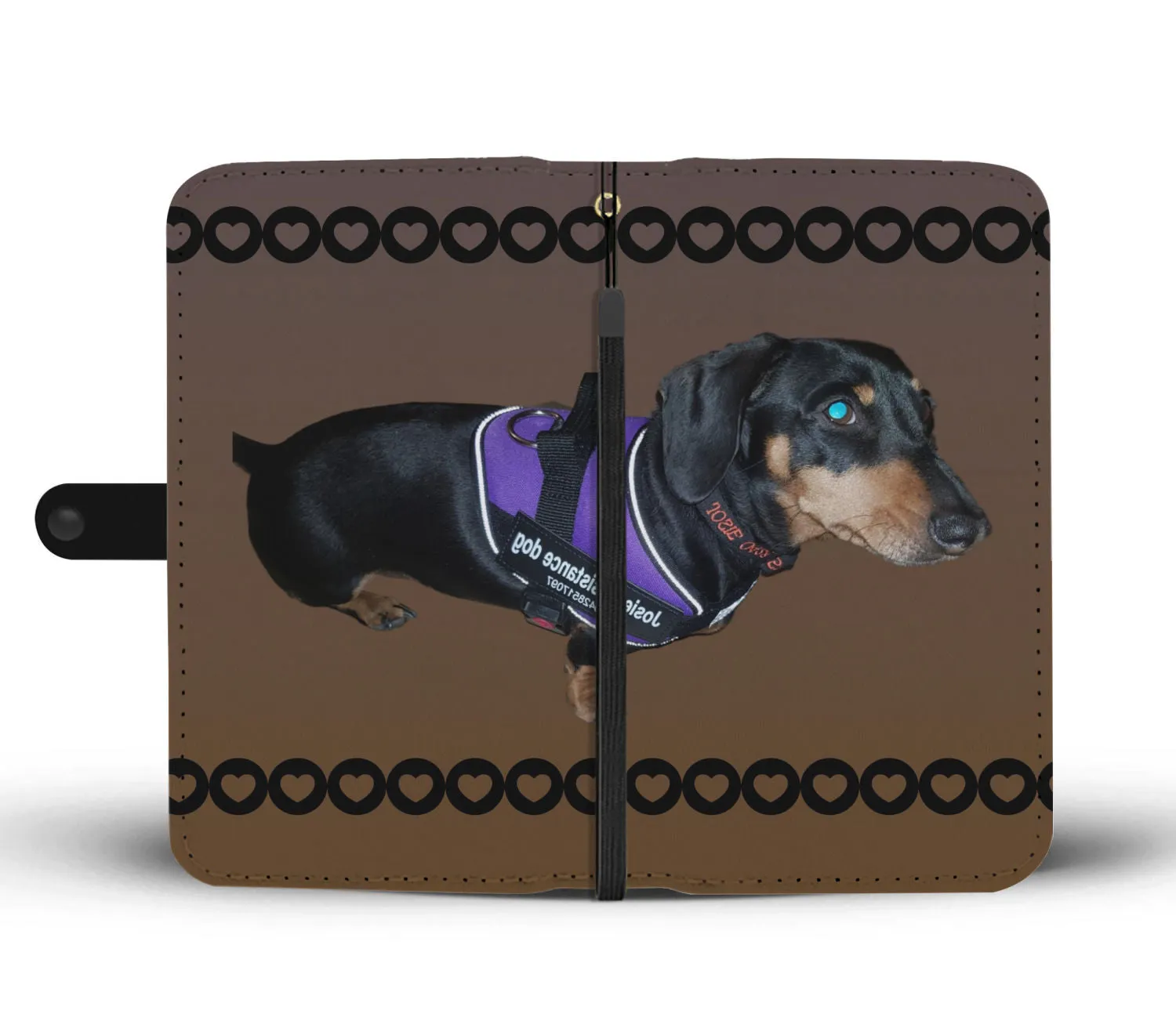 Dachshund Phone Case Wallet - Josie single