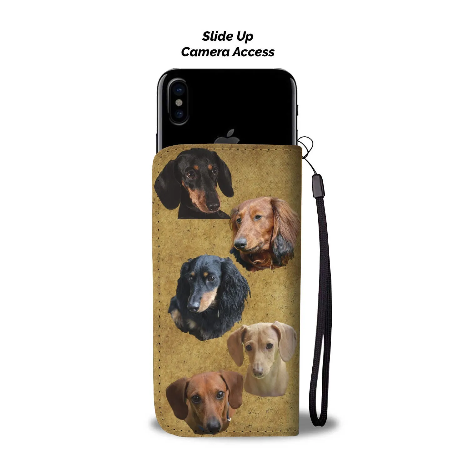 Dachshund Phone Case Wallet - Multi