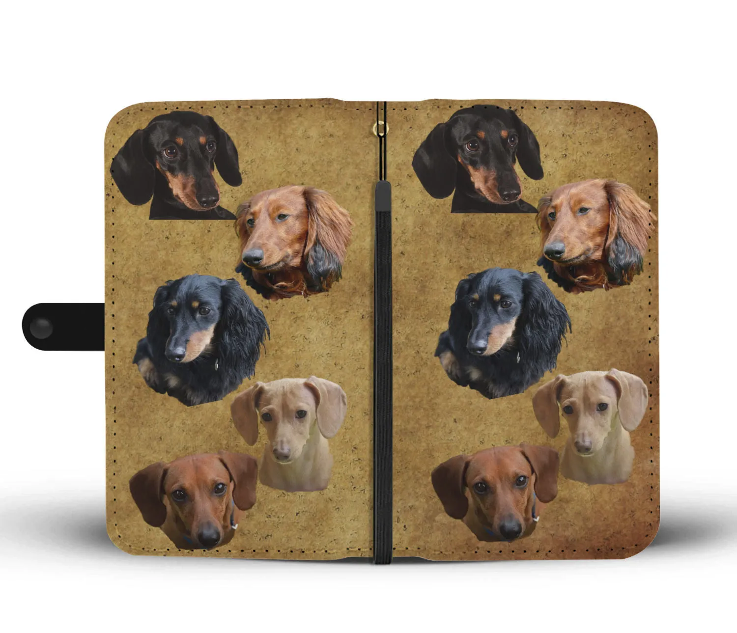 Dachshund Phone Case Wallet - Multi