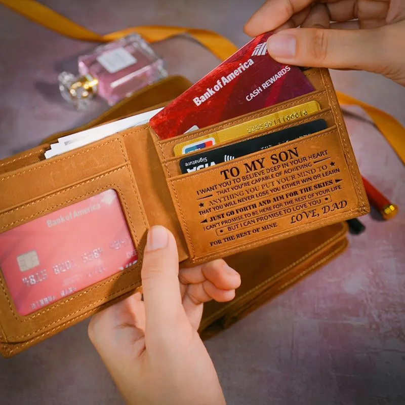 Dad To Son - Genuine Premium Leather Card Wallet