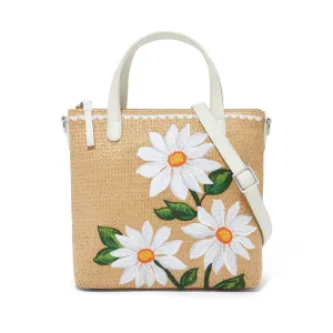Daisy Dee Embroidery Straw Tote - H73772