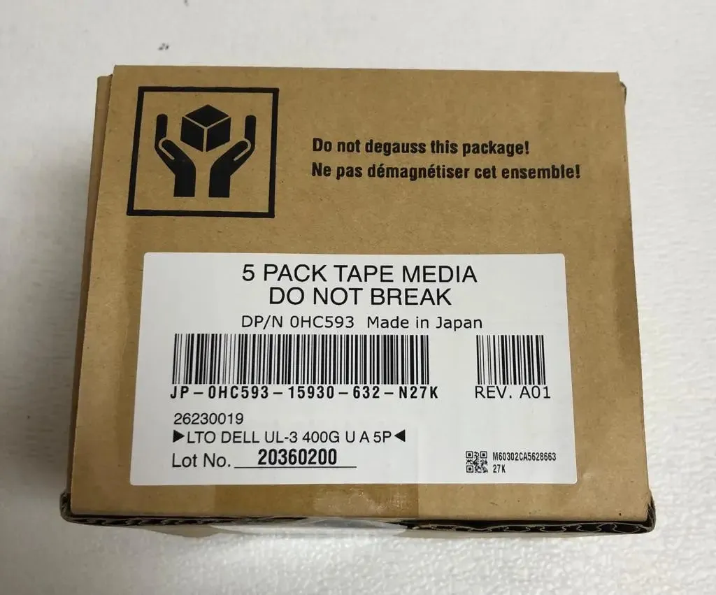 Dell LTO Ultrium 3 Data Cartridge 400GB Native 800GB Compressed | KMCE-300
