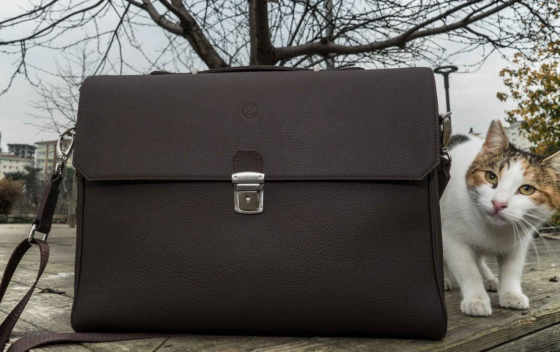 Deve Briefcase Man Brown Casual