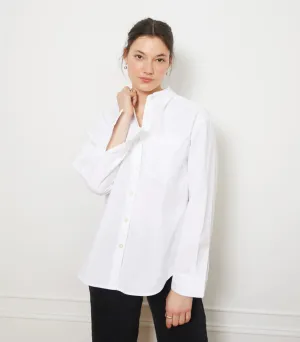 Diana Relaxed Button Up Shirt - White | Loup NYC