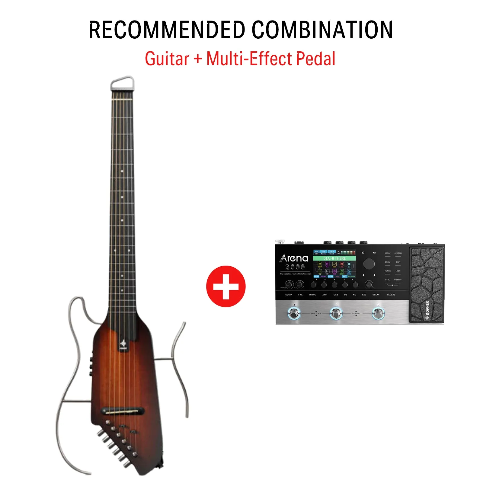 Donner HUSH-I Mute Acoustic-Electric Guitar Kit for Travel Silent Practice