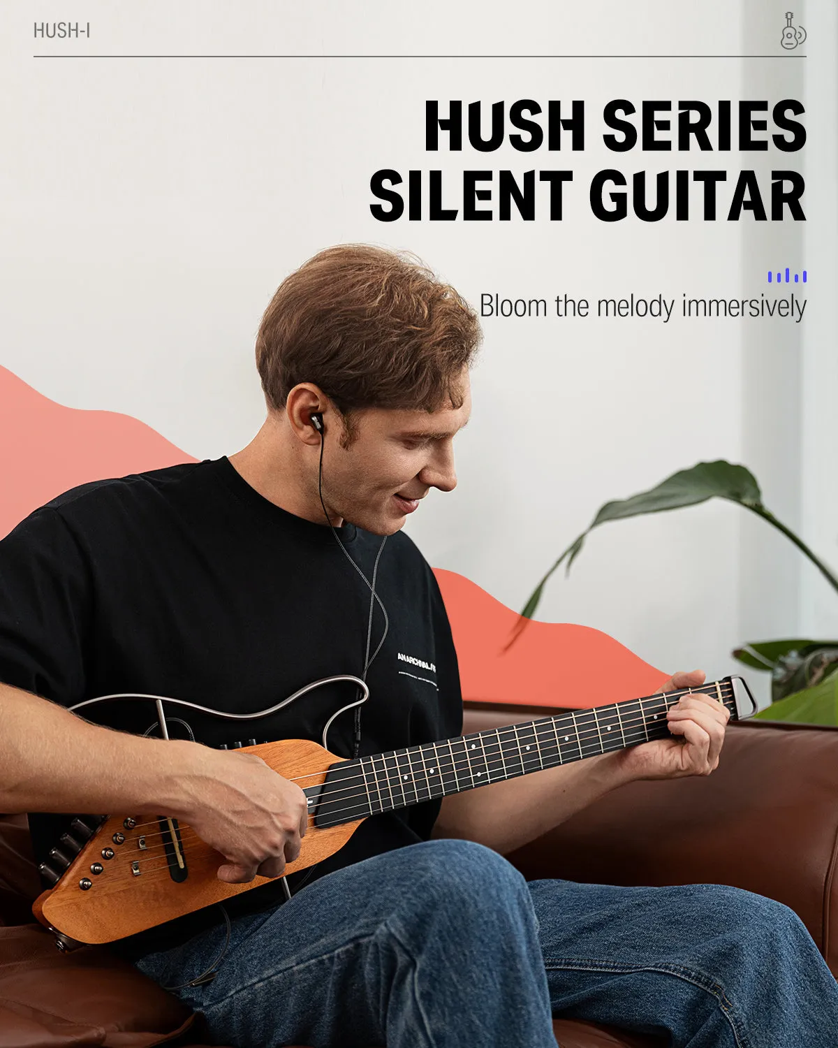 Donner HUSH-I Mute Acoustic-Electric Guitar Kit for Travel Silent Practice
