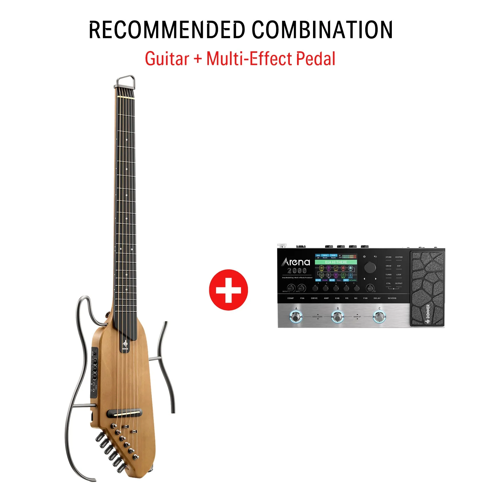 Donner HUSH-I Mute Acoustic-Electric Guitar Kit for Travel Silent Practice