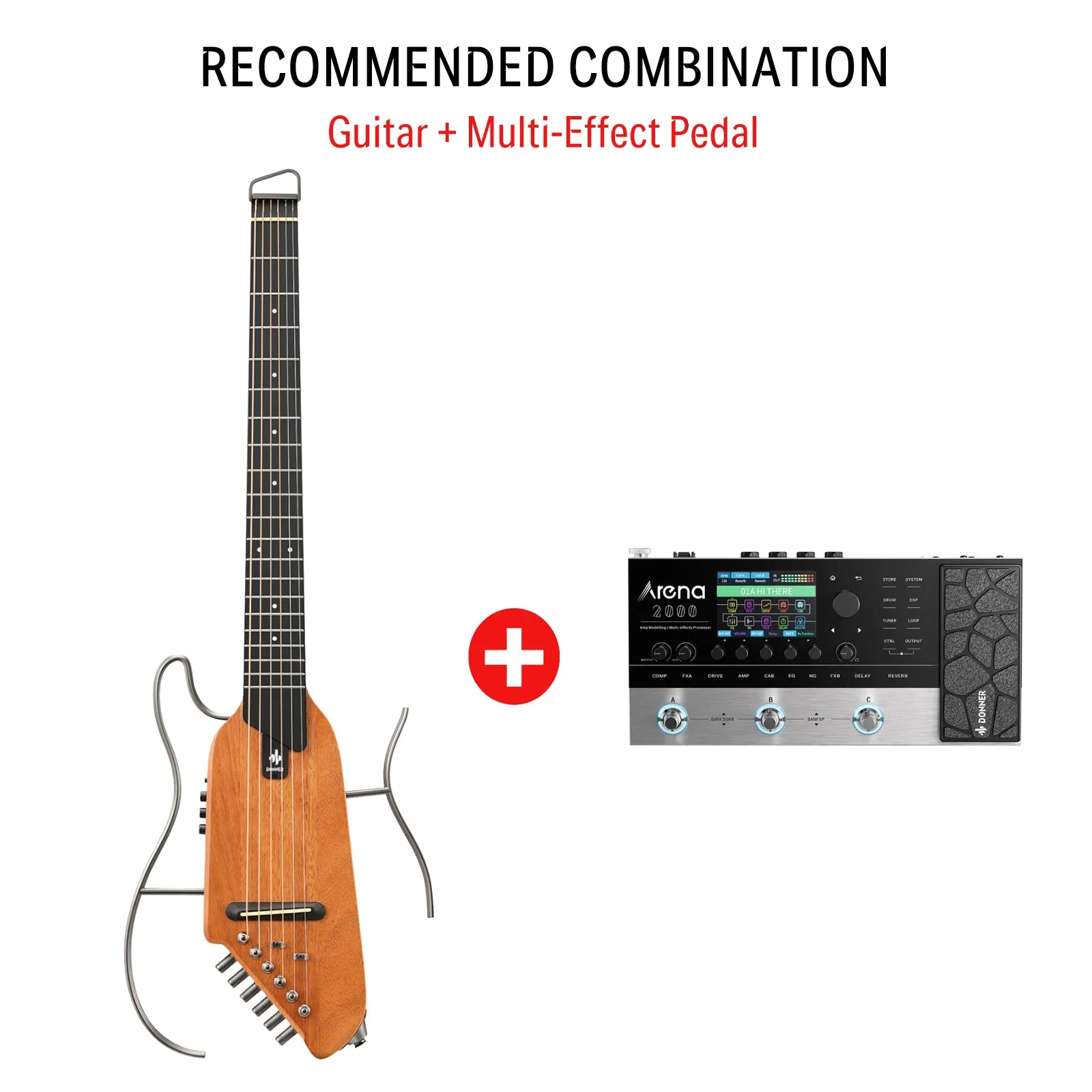 Donner HUSH-I Mute Acoustic-Electric Guitar Kit for Travel Silent Practice