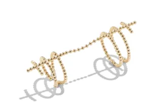 Double Cross Ring in Gold Vermeil