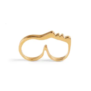 Double Silhouette Ring in Gold