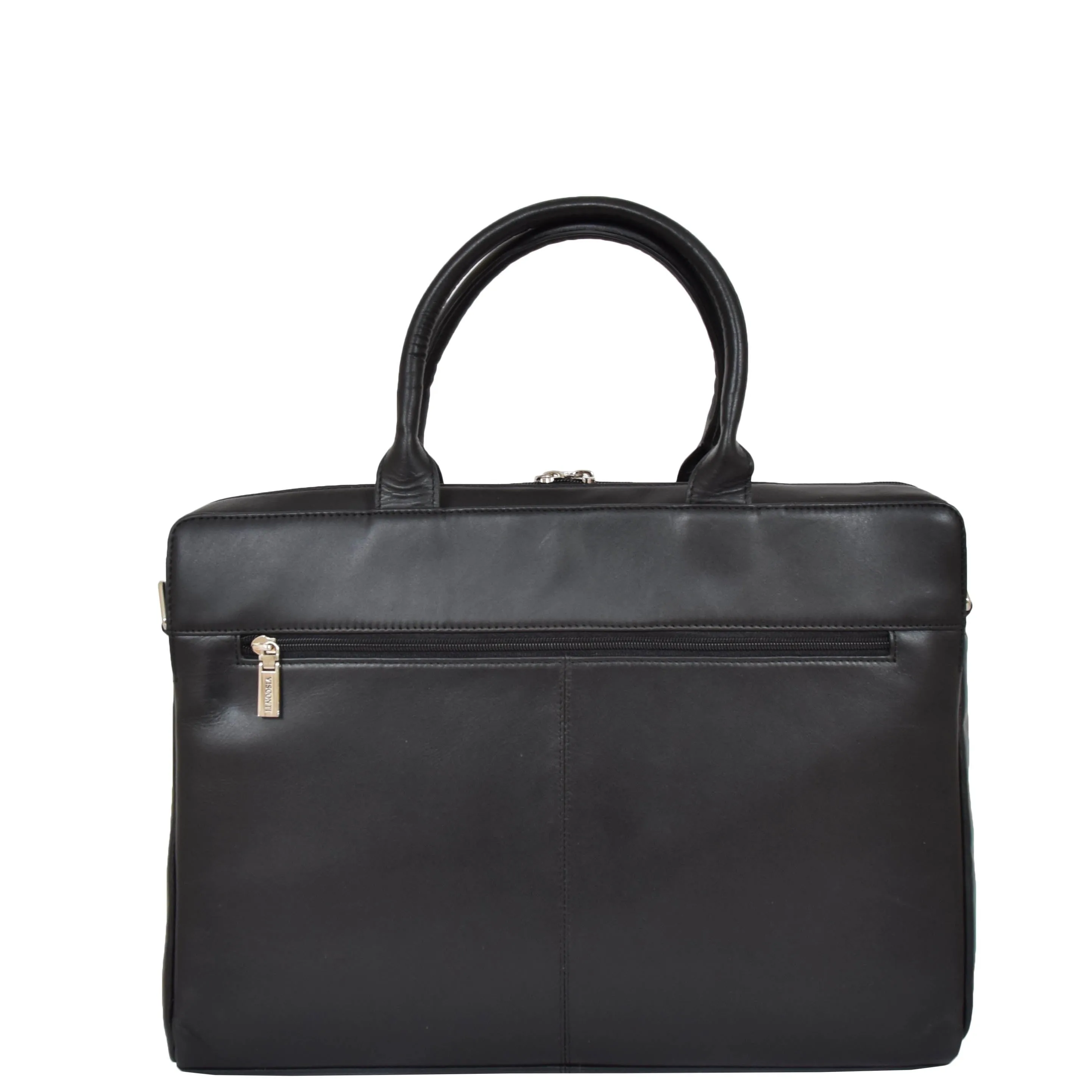 DR592 Women's Genuine Soft Leather Briefcase Shoulder Office Bag Black