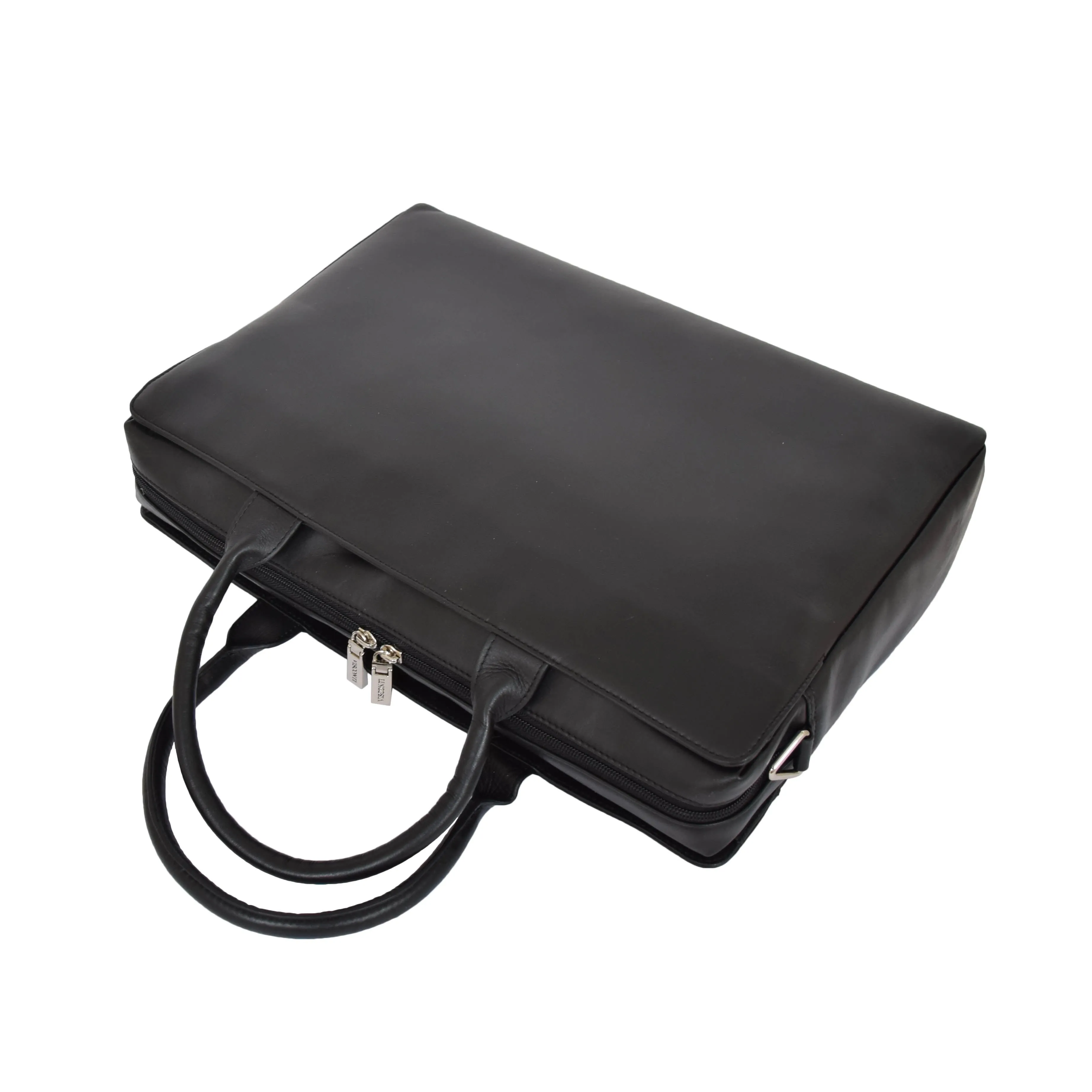 DR592 Women's Genuine Soft Leather Briefcase Shoulder Office Bag Black