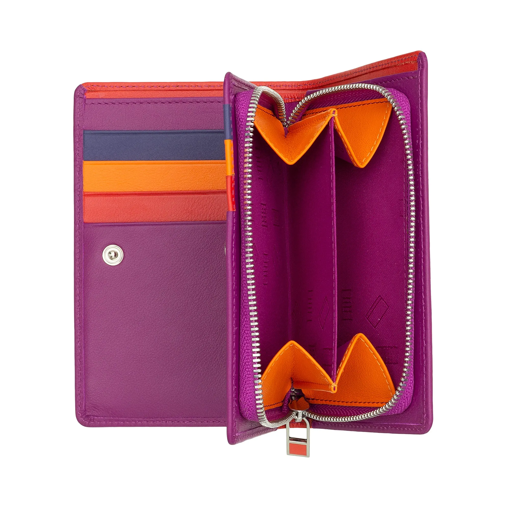 Dudu Coloring Women's Wallet Rfid in Multicolor Leather With Key holder, Card holder pockets and cards