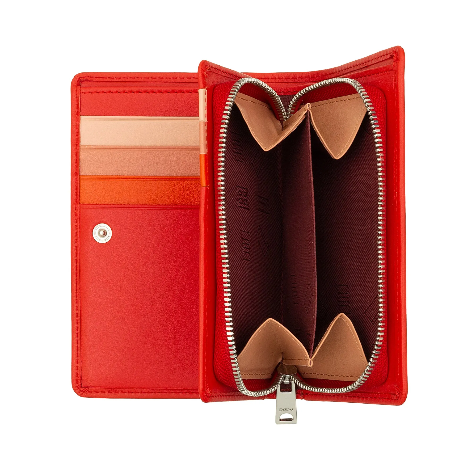 Dudu Coloring Women's Wallet Rfid in Multicolor Leather With Key holder, Card holder pockets and cards