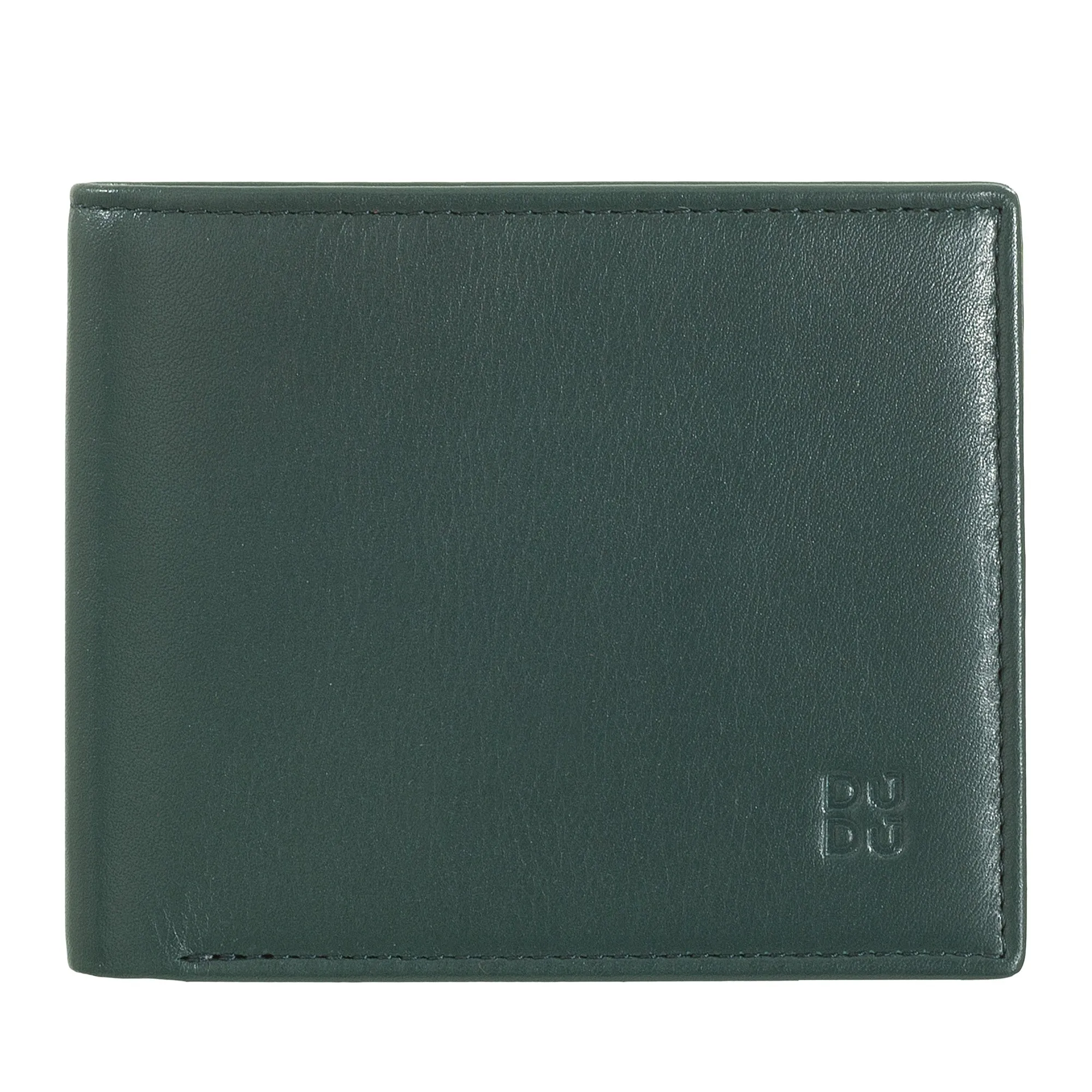 DUDU Men's Slim leather wallet with RFID Protection Credit Cards With Colored Wallet Doors