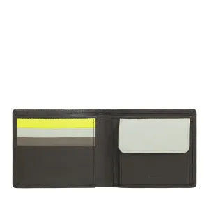 DUDU Men's Slim leather wallet with RFID Protection Credit Cards With Colored Wallet Doors