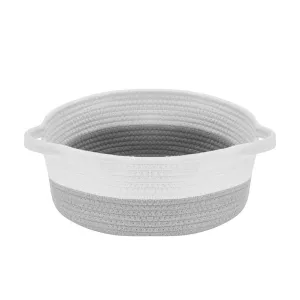 Ecolysium Cotton Woven Rope Basket - Grey (Medium)