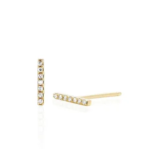 EF Collection Diamond Bar Stud Earring