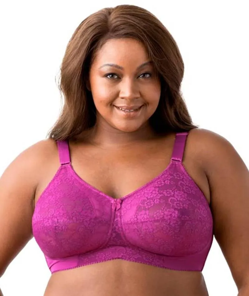 Elila Embroidered Lace Wire-Free Bra - Fuchsia