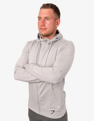 Essential Zip Hoodie Light Grey Marl