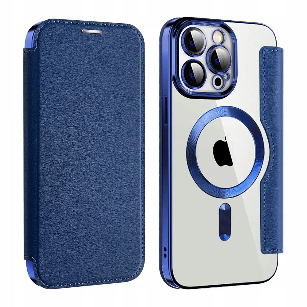 Etui Flip Wallet Magsafe iPhone 11 Pro Max - Granatowe