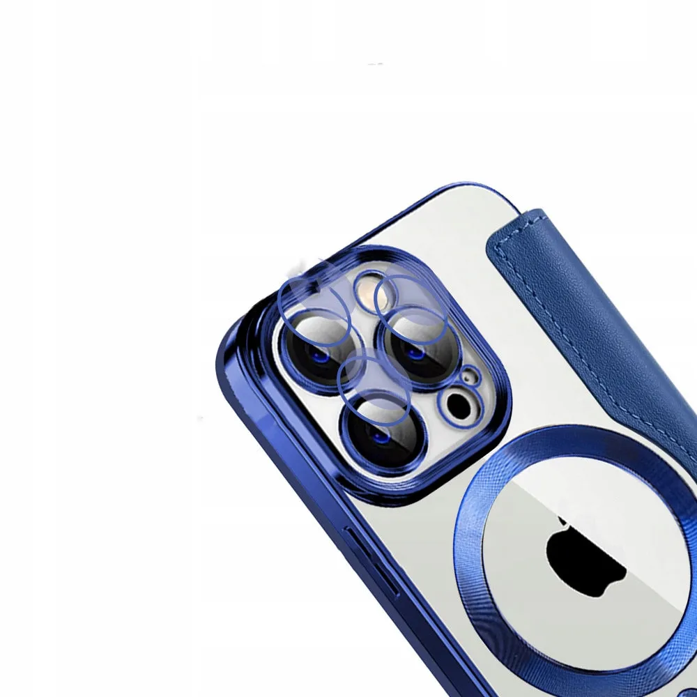 Etui Flip Wallet Magsafe iPhone 11 Pro Max - Srebrne