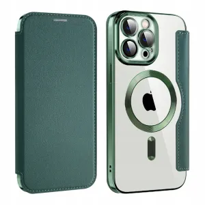 Etui Flip Wallet Magsafe iPhone 11 Pro Max - Zielone