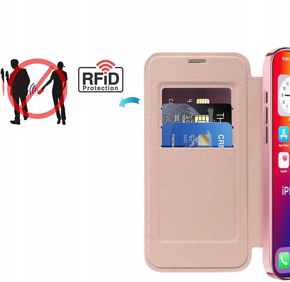 Etui Flip Wallet z Klapką do Magsafe do iPhone 16 Plus - Różowy