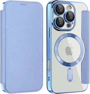 Etui Flip Wallet z Klapką do Magsafe do iPhone 16 Pro Max - Niebieskie